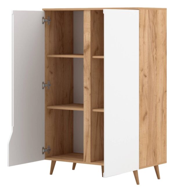 Kommode Tue Craft Eiche Nachbildung weiß matt B/H/T: ca. 90x132x42 cm Kommode Tue Craft Eiche Nachbildung weiß matt B/H/T: ca. 90x132x42 cm – Bild 5
