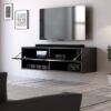TV-Board Derby schwarz matt schwarz Hochglanz B/H/T: ca. 100x30x31 cm – Bild 2