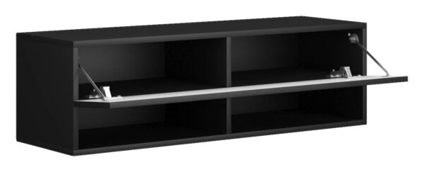 TV-Board Derby schwarz matt schwarz Hochglanz B/H/T: ca. 100x30x31 cm – Bild 4