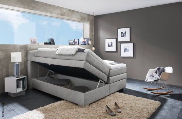 Boxspringbett Maratea silber Liegefläche B/L: ca. 180x200 cm – Bild 2