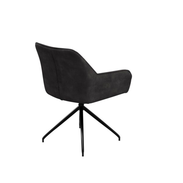 Armlehnstuhl Jacky anthrazit Samt B/H/T: ca. 62x84x49 cm – Bild 3