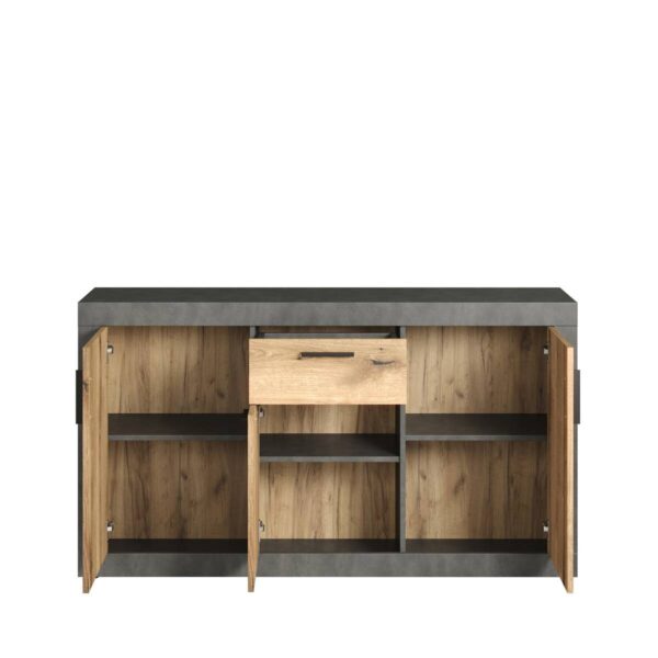 Sideboard Salvada Eiche Evoke Coast Nachbildung anthrazit B/H/T: ca. 149x83x40 cm Sideboard Salvada Eiche Evoke Coast Nachbildung anthrazit B/H/T: ca. 149x83x40 cm – Bild 2