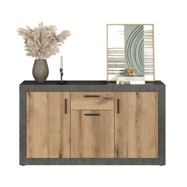 Sideboard Salvada Eiche Evoke Coast Nachbildung anthrazit B/H/T: ca. 149x83x40 cm Sideboard Salvada Eiche Evoke Coast Nachbildung anthrazit B/H/T: ca. 149x83x40 cm – Bild 3
