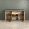 Sideboard Salvada Eiche Evoke Coast Nachbildung anthrazit B/H/T: ca. 149x83x40 cm Sideboard Salvada Eiche Evoke Coast Nachbildung anthrazit B/H/T: ca. 149x83x40 cm – Bild 5