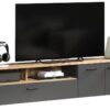 TV-Lowboard Esteban anthrazit Eiche Evoke Coast Nachbildung B/H/T: ca. 210x43x41 cm – Bild 3