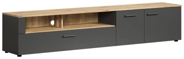 TV-Lowboard Esteban anthrazit Eiche Evoke Coast Nachbildung B/H/T: ca. 210x43x41 cm – Bild 5