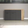 Sideboard Esteban anthrazit Eiche Nachbildung B/H/T: ca. 150x83x42 cm – Bild 3