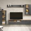 Sideboard Esteban anthrazit Eiche Nachbildung B/H/T: ca. 150x83x42 cm – Bild 4