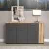 Sideboard Esteban anthrazit Eiche Nachbildung B/H/T: ca. 150x83x42 cm – Bild 5