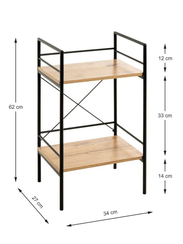 Regal Eiche Nachbildung schwarz B/H/T: ca. 34x62x27 cm Regal Eiche Nachbildung schwarz B/H/T: ca. 34x62x27 cm – Bild 5