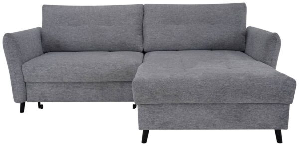 Ecksofa mit Bettfunktion und Bettkasten grau Microfaser B/H/T: ca. 235x90x159 cm – Bild 5
