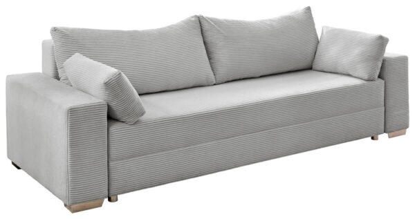 Schlafsofa Turin silber Kunststoff B/H/T: ca. 240x74x95 cm – Bild 3