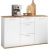 Kommode BC 1035 weiß Eiche Artisan Nachbildung B/H/T: ca. 135x86x38 cm – Bild 3