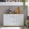 Kommode BC 1035 weiß Eiche Artisan Nachbildung B/H/T: ca. 135x86x38 cm – Bild 4