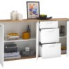 Sideboard BC 1035 weiß Eiche Artisan Nachbildung B/H/T: ca. 180x86x38 cm – Bild 5