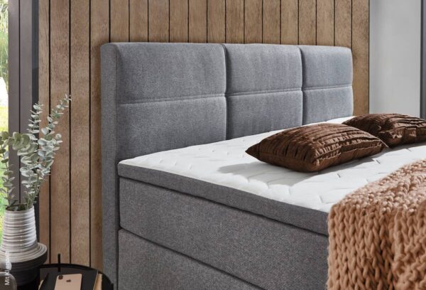 Boxspringbett Kenora grau Liegefläche B/L: ca. 140x200 cm – Bild 3