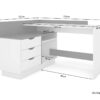 Eckschreibtisch BELFAST anthrazit B/H/T: ca. 129x83,5x105 cm – Bild 4