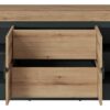 TV-Lowboard Corte Eiche Evoke Coast Nachbildung anthrazit B/H/T: ca. 161x68x45 cm – Bild 2