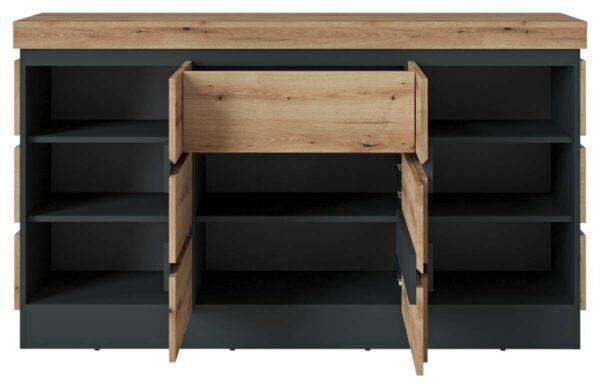 Sideboard Corte Eiche Evoke Coast Nachbildung anthrazit B/H/T: ca. 161x92,5x45 cm – Bild 2