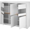 Highboard Chester weiß matt B/H/T: ca. 165x132x42 cm – Bild 2
