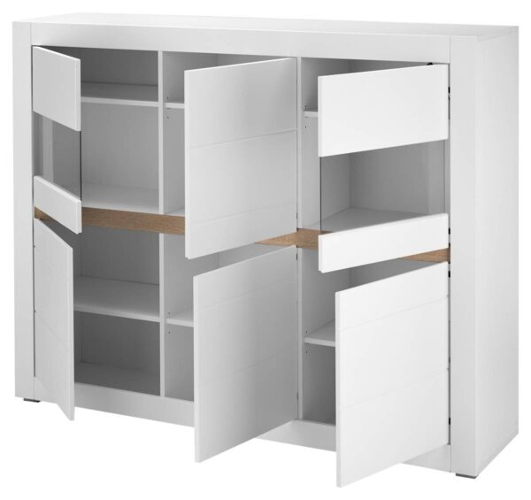 Highboard Chester weiß matt B/H/T: ca. 165x132x42 cm – Bild 2