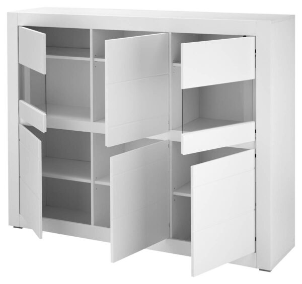 Highboard Chester weiß matt B/H/T: ca. 165x132x42 cm – Bild 3
