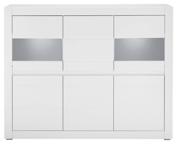 Highboard Chester weiß matt B/H/T: ca. 165x132x42 cm – Bild 4