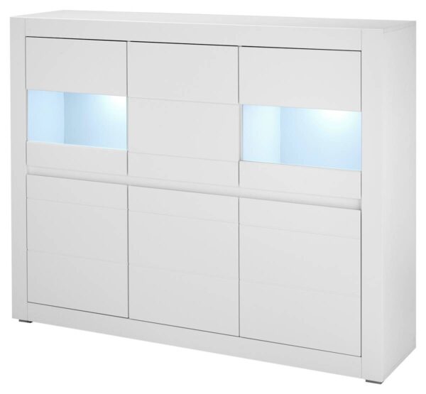 Highboard Chester weiß matt B/H/T: ca. 165x132x42 cm – Bild 5