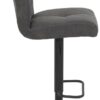 Barhocker Leni anthrazit Vintage Microfaser B/H/T: ca. 44x102x57 cm – Bild 2