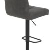 Barhocker Leni anthrazit Vintage Microfaser B/H/T: ca. 44x102x57 cm – Bild 3