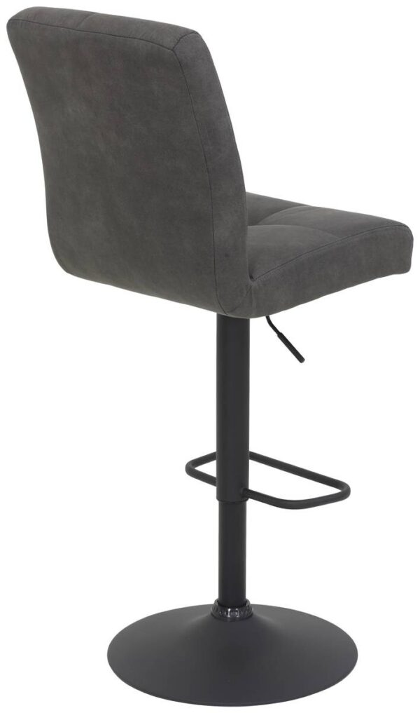 Barhocker Leni anthrazit Vintage Microfaser B/H/T: ca. 44x102x57 cm – Bild 3