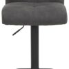 Barhocker Leni anthrazit Vintage Microfaser B/H/T: ca. 44x102x57 cm – Bild 4