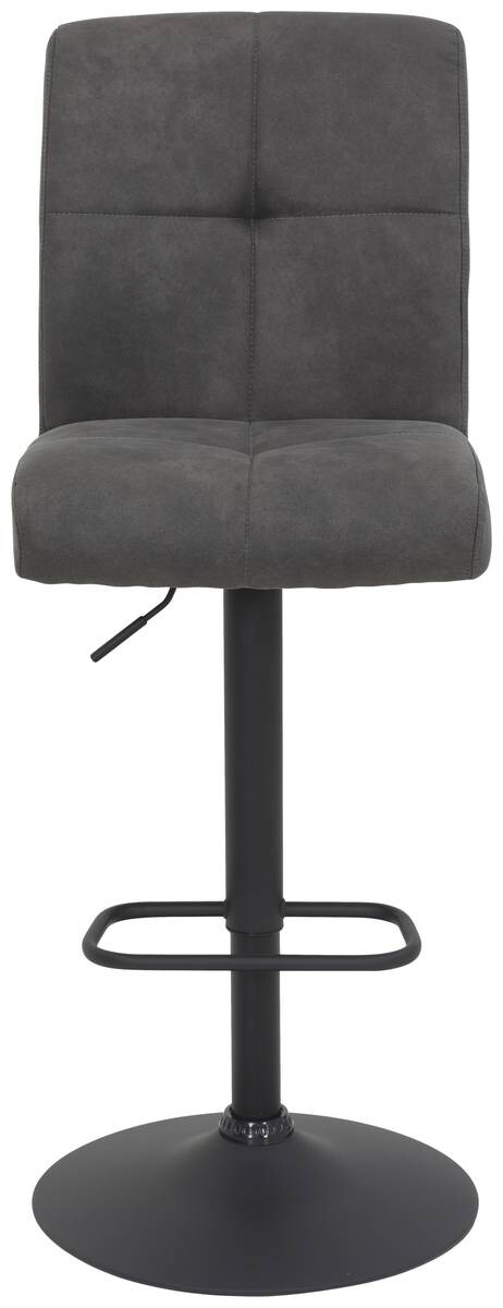 Barhocker Leni anthrazit Vintage Microfaser B/H/T: ca. 44x102x57 cm – Bild 4