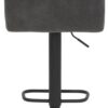 Barhocker Leni anthrazit Vintage Microfaser B/H/T: ca. 44x102x57 cm – Bild 5
