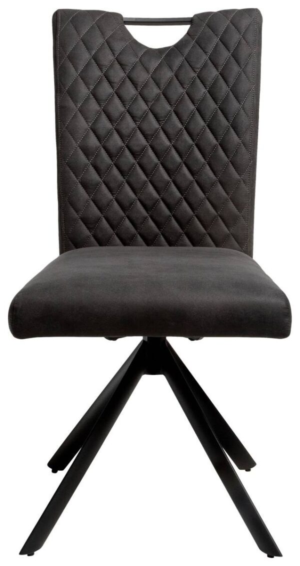 Stuhl Georgia anthrazit Microfaser B/H/T: ca. 47x95x46 cm – Bild 3