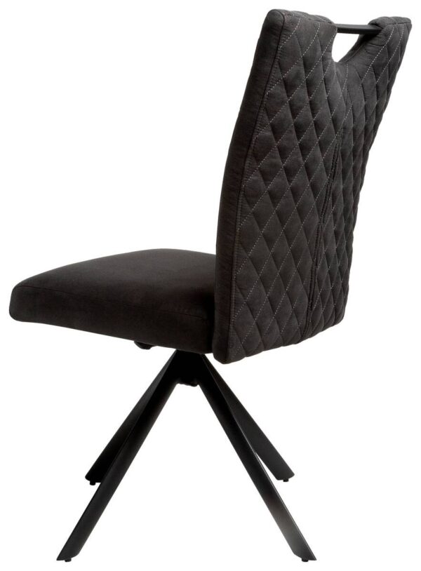 Stuhl Georgia anthrazit Microfaser B/H/T: ca. 47x95x46 cm – Bild 4