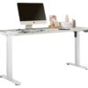 höhenverstellbarer Schreibtisch Ben 2 weiß B/H/T: ca. 160x74x77 cm – Bild 2