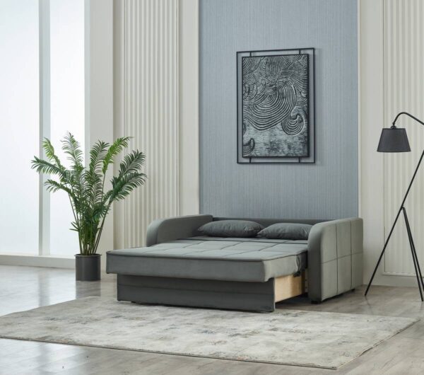 Schlafsofa Moleron grau Polyester B/H/T: ca. 171x94x111 cm – Bild 5