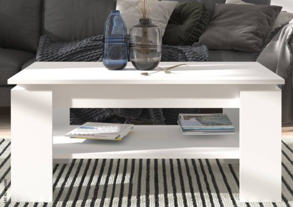 Couchtisch Titan weiß B/H/T: ca. 100x45x60 cm – Bild 5
