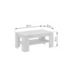 Couchtisch Titan Eiche Artisan Nachbildung B/H/T: ca. 100x45x60 cm – Bild 2