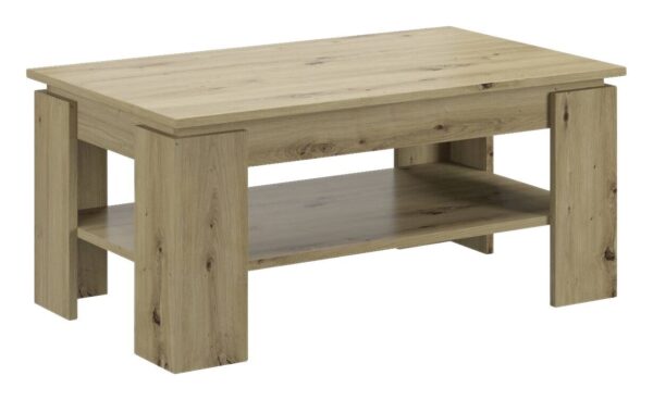 Couchtisch Titan Eiche Artisan Nachbildung B/H/T: ca. 100x45x60 cm – Bild 4