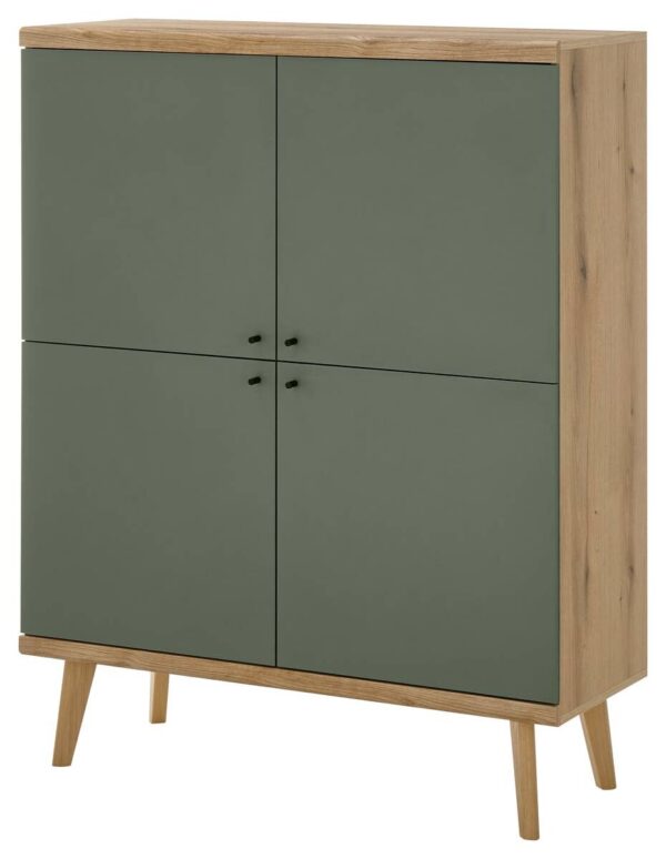 Highboard Alva Eiche Evoke Coast Nachbildung salbei B/H/T: ca. 107x134x40 cm – Bild 5