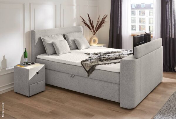 Boxbett grau Liegefläche B/L: ca. 180x200 cm – Bild 2