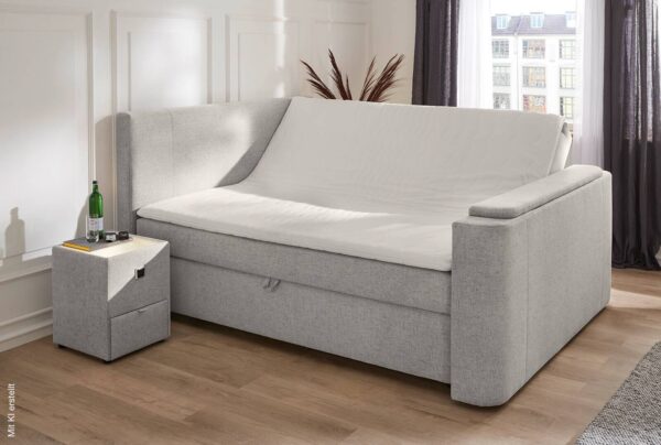 Boxbett grau Liegefläche B/L: ca. 180x200 cm – Bild 4