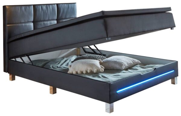 Boxbett Catania schwarz Liegefläche B/L: ca. 140x200 cm – Bild 3