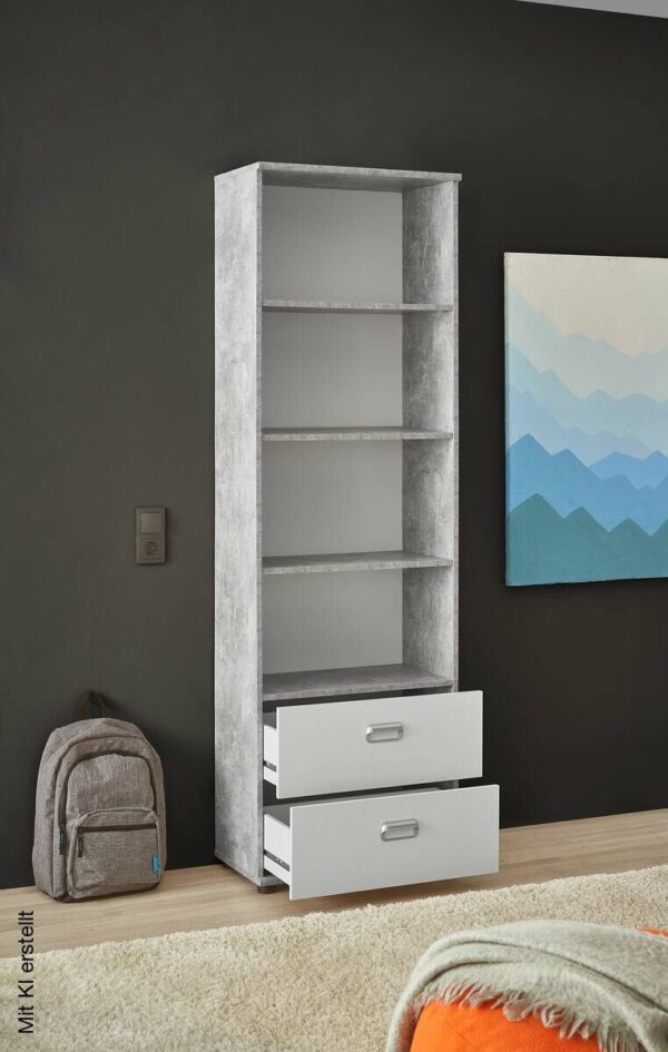 Standregal Matino Beton B/H/T: ca. 60x191x33 cm – Bild 4