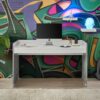 Schreibtisch Matino Beton weiß B/H/T: ca. 143x84x67 cm – Bild 2