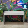 Schreibtisch Matino Beton weiß B/H/T: ca. 143x84x67 cm – Bild 5