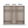 Kleiderschrank Jubi Alpinweiß grau B/H/T: ca. 226x210x54 cm Kleiderschrank Jubi Alpinweiß grau B/H/T: ca. 226x210x54 cm – Bild 2