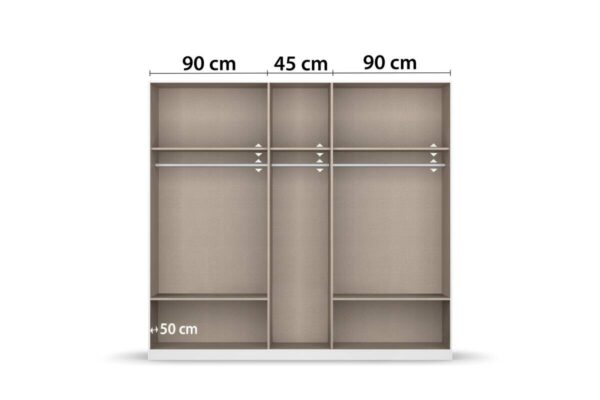 Kleiderschrank Jubi Alpinweiß grau B/H/T: ca. 226x210x54 cm Kleiderschrank Jubi Alpinweiß grau B/H/T: ca. 226x210x54 cm – Bild 2